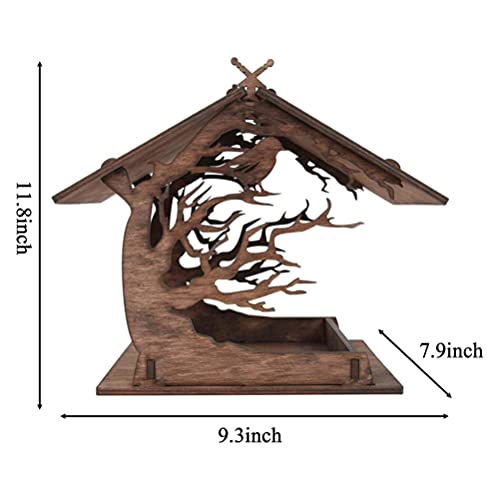 Creative Hanging Bird Feeder Bird Feeder Ornament for Outdoor Garden Decor Easy to Assemble House Shape Design and Compact to Enjoy Feeding
