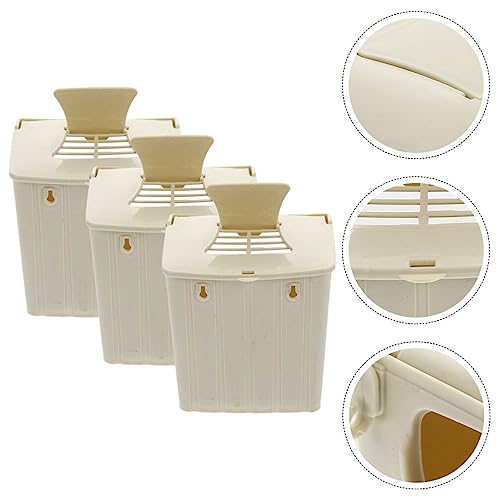 Alipis Bird Breeding Box 3-Pack Hanging Plastic Nesting Box for Parakeets Finches Indoor Outdoor Garden Bird Nesting House