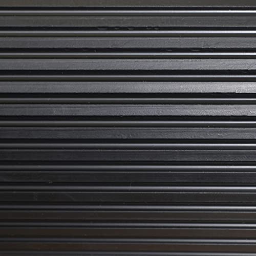 Indoor/Outdoor Rubber Scraper Mat, 36 in. x 6﻿ ft., Black - size: 72"L x 36"W x 0.1"Th
