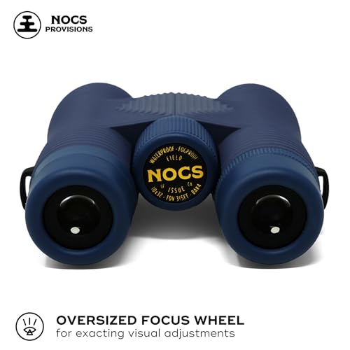 Nocs Provisions Field Issue Compact 10x32 Waterproof Binoculars Shockproof | Fogproof, 10X Magnification, Bak4 Prism, Multi-Coated Lenses for Adults & Kids, Bird Watching, Hunting & Wildlife Viewing - color: Marianas (Blue), size: 10x32