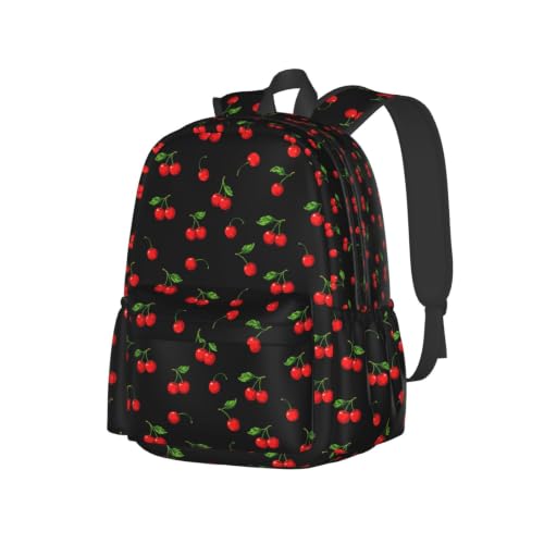 Cherry Kids Backpack School Backpack Teens Bookbag for Girls Boys Hiking Camping Travel Sports - color: Cherry