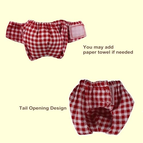 2 Pack Reusable Squirrel Diapers for Pet Squirrels, Adjustable Elastic Waist, Indoor Use, Measure Before Purchase - size: S