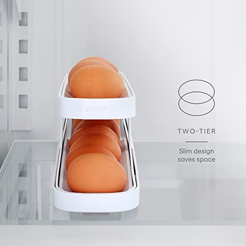 YouCopia RollDown™ Egg Dispenser, Space-Saving Rolling Eggs Dispenser and Organizer for Refrigerator Storage - size: Egg Dispenser, Space-Saving