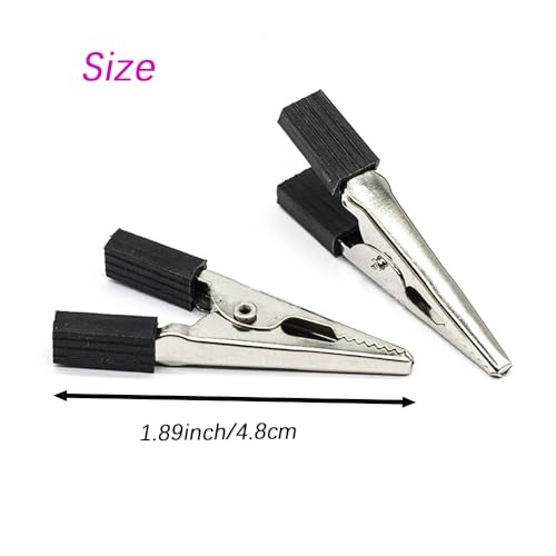 40 Pcs Bird Cage Safety Clips, Iron, Black, 1.89x0.7 Inch, Suitable for Parrots, Hamsters, Guinea Pigs, Rabbits, Lightweight, Anti-Escape