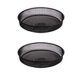 2pcs Metal Round Bird Feeders Tray, Wild Birds Seed Feeder Tray, Bird Mesh Tray Outdoor Accessory for Humming Feeder Station - color: Metal Tray*2