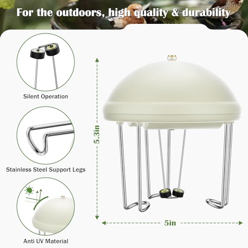 Buzzlett Upgraded Bird Bath Water Circulator, Water Agitator for Bird Bath | Battery Powered, Energy Saving Switch Design, Creates Continuous Ripples to Attract Birds