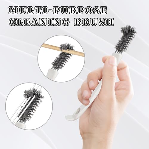 6 Pack Cage Cleaner Brush Tools Set, Parakeet Cage Accessories, Bird Poop Remover, Cleaning Tools with Plastic and Stainless Steel, Bird Cage Accessories