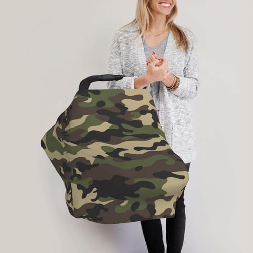 Camo Baby Car Seat Covers Multi-use Carseat Canopy for Boys and Girls Stretchy Infant Carseat Cover Shower Gifts - color: camo