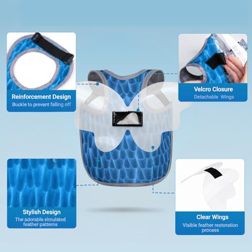 Chicken Saddles for hens with Wing | Chicken Apron Back Protector for Hens With Adjustable Strap, Chicken Hen Mating Saddle (Blue, Gray, Green) - color: Blue, Gray, Green