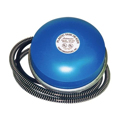 Farm Innovators Ice Chaser 1250 Watt Cast Aluminum Floating Tank Deicer with Self Regulating Thermostat and Heavy Duty Anti Chew Cord Protector | Thermostatically controlled heater operates only when necessary, cast aluminum construction, plastic-safe - c