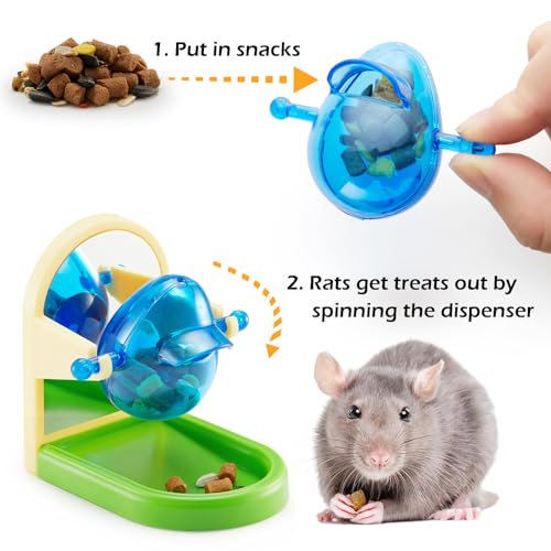 Rat Enrichment Foraging Toy, Intelligent Treat Dispensing Puzzle | Interactive Puzzle Design Inspires Natural Foraging Instincts, Slows Feeding Speed to Relieve Boredom and Anxiety for Rats - style: 1Pcs