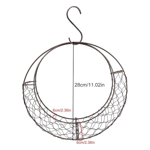 Bird Nesting Material Holder | Moon Shaped Flower Display Basket | Wire Bird Nesting Material Holder Cage,for Home Living Room Outdoor Balcony Garden Patio Terrace Porch