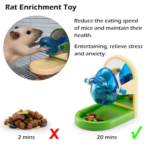 Rat Enrichment Foraging Toy, Intelligent Treat Dispensing Puzzle | Interactive Puzzle Design Inspires Natural Foraging Instincts, Slows Feeding Speed to Relieve Boredom and Anxiety for Rats - style: 1Pcs