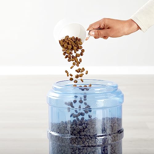 Amazon Basics Large Capacity Automatic Pet Water Dispenser and Gravity Feeder Set, Easy to Clean, 456.6fl.oz Food, 382.1fl.oz Water, Pack of 2 - size: Large, style: Waterer + Feeder