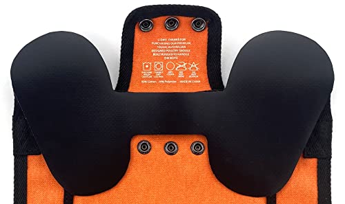 DOWN UNDER OUTDOORS Extra Large Big Chicken Saddle Hen Apron (Orange) | Adjustable Straps, Chicken Apron, Poultry Saver, Pet Supplies, Including Shoulder Cover, 14 oz Breathable Cotton Canvas - color: Orange
