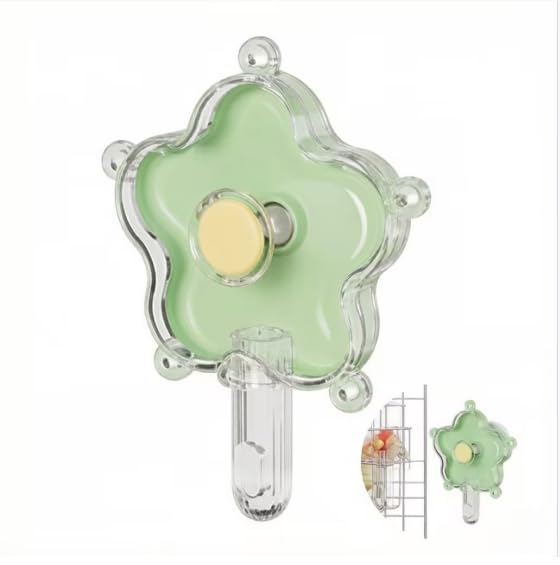 Bird Parrot Foraging Toy Bird Feeding Toy, Spinning Wheel Chew Toy, Enrichment & Training Parrot Puzzle Toys Ideal for Small and Medium Cockatiel Parakeet Conure (Green) - color: Green