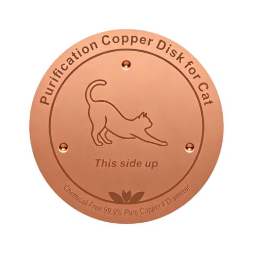 Copper Dog Bowl, 4" Copper Disc for Dog Water Bowl with 3 Point Support | Copper Pet Water Bowl, Dispenser Purification Disk, Copper Disk for Drinking Fountain Cat Bird Bath Bunny Cattle Horse - color: stretching pussy