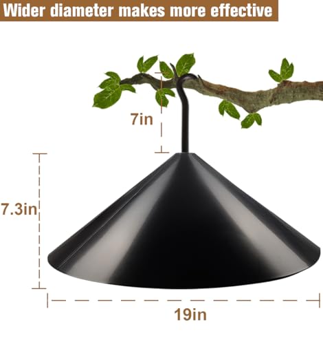 Squirrel Baffle for Bird Feeder Pole, Outside Hanging Mount Bird House Guard for Outdoor Shepherd’s Hook,19 Inch Diameter, 1 Pack - size: Hang mount-1