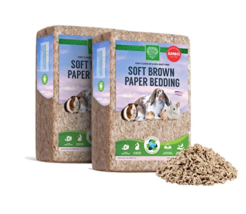 Small Pet Select Paper Bedding, Brown, Odor Control, 178 L, 2-Pack | Soft Natural Absorbent Bedding, Odor Control, Made in USA, For Guinea Pigs, Rabbits, Hamsters & Small Pets - size: 356 L (2-Pack - 178 L)