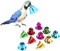 Litewoo Bird Bells Chew Toy for Parrot Cockatiel Budgie Conure, 10 PCS | Bright colors, sweet sound, attract attention, for small parrots/parakeet/budgie/lovebird/canary/finch/conure