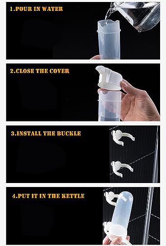 Pet Bird Waterer - 8.45 Fl Oz Automatic Parrot Water Feeder, Suspended Bird Cage Dispenser for Parakeet, Budgie, Cockatiel, Lovebirds, Canary (1Pcs) - size: 1Pcs