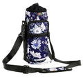 Nuovoware Water Bottle Carrier Bag, 25oz/32oz, Blue Cosmos | Adjustable Shoulder Hand Strap, 2 Pocket, Neoprene Sleeve, For Hiking Travelling Camping - color: Blue Cosmos, size: 25-32 Ounces - Standard
