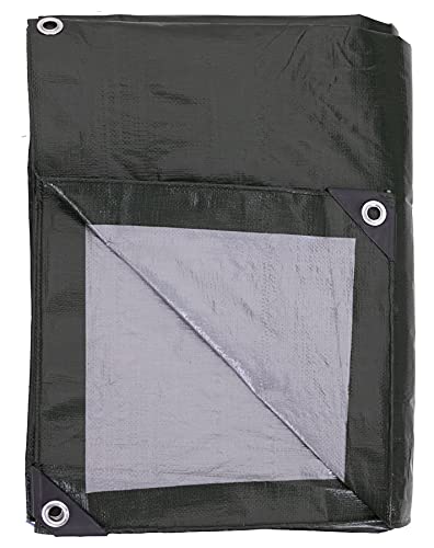 Kotap Heavy-Duty Protection/Coverage Tarp, 8-mil, Reversible, Green-Silver, 6 ft. X 8 ft., TGS-0608 - size: 6 x 8 Ft., style: Heavy-Duty 137 GSM Green/Silver