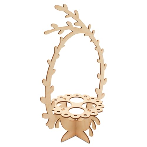 Wooden Egg Holder Kit for Countertop, Bird Nest, 13-Inch, 1/8 Inch Thick, Easter Crafts, by Woodpeckers