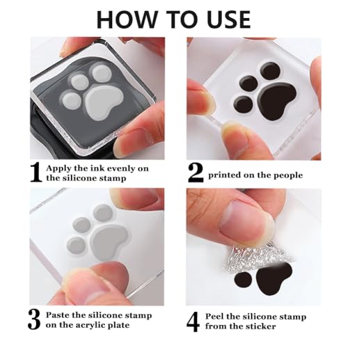 CHGCRAFT Cat Life Comics Clear Stamps Cat Taking a Bath Transparent Stamps Pet Sleeping Silicone Clear Stamp Seals for DIY Scrapbooking Photo Album Decoration, 4.3×6.3 inch - style: Cat Life