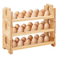 Wooden Egg Holder Countertop, 3 Tier/36 Hole, Stackable | Farmhouse Style, Storage & Organizer, Durability, Assembly, For Chicken/Duck/Quail/Turkey/Easter Eggs - size: 3-Tier 12 Eggs