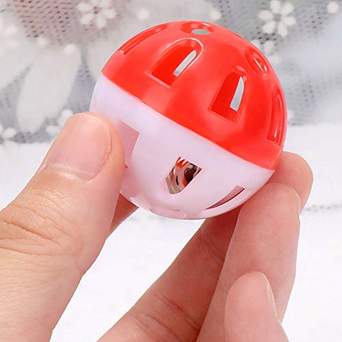 Kopida 10pcs Hollow Rolling Bell Ball Pet Toy - Bird Ball Foot Talon Toy for Parakeet, Cockatiel, Parrot - Cage Fun Toys