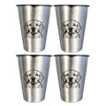 4 Pack 16oz Conical Stainless Steel Cups - Laser Engraved Animals, Stackable Durable Metal Cold Drink Cups for Parties & Outdoor Events (Golden Retriever) - color: Golden Retriever