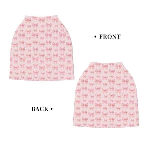 Pink Bow Baby Stuff Car Seat Cover for Baby,Mom Nursing Breastfeeding Covers,Multi-Use Car Seat Canopy Carrier Cover,Stroller Cover Newborn Shower Gift for Boys Girls - color: Pink Bow
