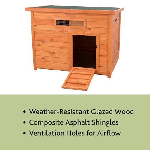 Trixie Natura Duck Coop – Wooden Duck House for Free Roaming Ducks – Chicken Crate Suitable for Quails and Other Poultry – in Brown