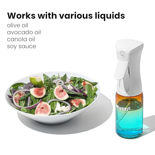 Oil Sprayer 150ml glass bottle. Upgraded Version.Fine Mist Spray Bottle for Air Fryer, Olive Oil, Avocado Oil, Healthy Nonstick Frying, Commercial & Home Kitchen Use (PS635) - style: PS635