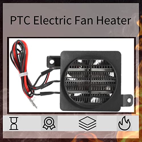 1-Pack Electric Fan Heater PTC Heater for Small Spaces and Incubators with Constant Temperature 12V 150W