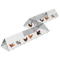 Large Metal Chicken Tunnel, Portable Chicken Run Coop with Waterproof & Anti-UV Cover, Outdoor Predator Protection Poultry House for Yard Backyard Farm, Hens Ducks Rabbits - size: 40.9"L x 29.7"W x 3.7"H