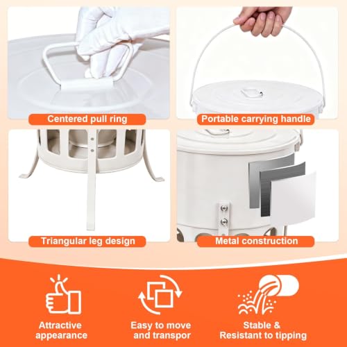 30lbs Metal Chicken Feeder with Legs, 12-Port No Waste Poultry Feeder, Powder Coated Rust-Proof, Ideal for Chickens Ducks Geese Backyard Farm (Jade White) - color: Jade White