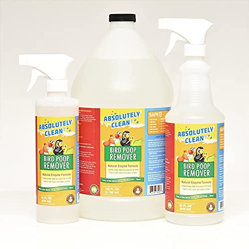 Absolutely Clean Amazing Bird Poop Remover - Just Spray/Wipe - Safely & Easily Removes Bird Messes - Use Indoor/Outdoor - Made in The USA - size: 32 Fl Oz (Pack of 1)