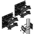 Post Tubes Mounting Bracket, 2-Packs Adjustable Solar Mounting Bracket Fence Hook Compatible with Round, Square, T-Posts, Irregularly Shaped Pipes (Max. 1-3/4" Width)