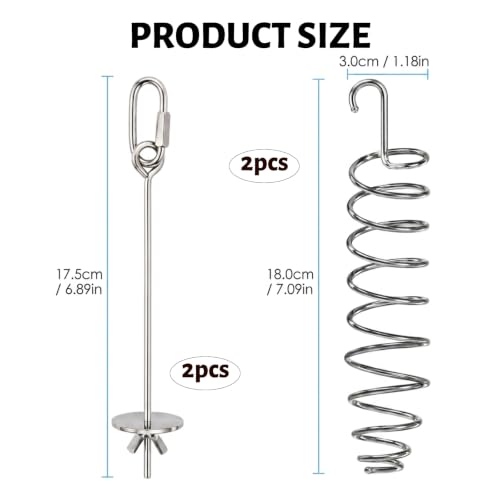4PCS Millet Holder, Bird Foraging Feeder Set for Small to Medium Birds, Includes 2 Millet Holders and 2 Fruit Forks