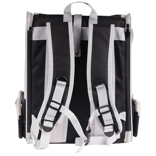 Bird Backpack Carrier with Stand Perch, Bird Travel Backpack for Hiking, Airline Approved Black Bird Backpack - color: Black