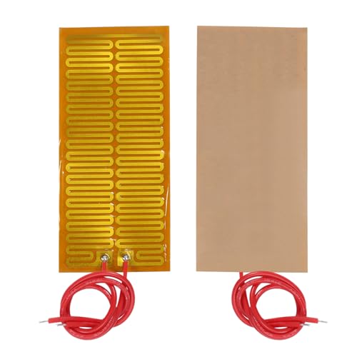 6pcs 45mmx100mm Film Heater Plate Adhesive Pad, PI Heating Elements Film 24V 30W Strip Heater Adhesive Polyimide Heater Plate - size: 45mmx100mm