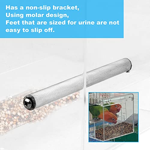 No Mess Bird Feeder for Cage - Automatic Bird Feeder Transparent Food Container Acrylic No Spill Cage Seed Catcher with Stainless Steel Hooks for Parrot Parakeet Cockatiels Lovebirds - size: Small-5.1 Inch x 5.1 Inch