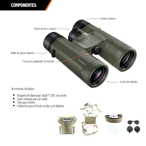 Bushnell R3 Binoculars with Vault Lite Bino Chest Harness, HD Optical System, Fully Multi-Coated Lenses, EXO Barrier, IPX7 Waterproof - Binoculars for Bird Watching and Wildlife Observation - style: 10x42 Binoculars
