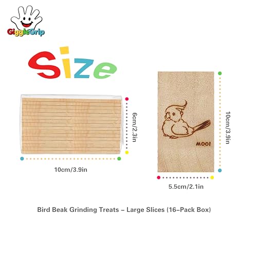 16 Pack Pine Wood Bird Chew Toys, Wood Slices for Active Chewers | Natural wood chew slices for parakeets, cockatiels, conures and lovebirds; each slice measures 3.9 x 2.1 in. - style: 16 Large Slices