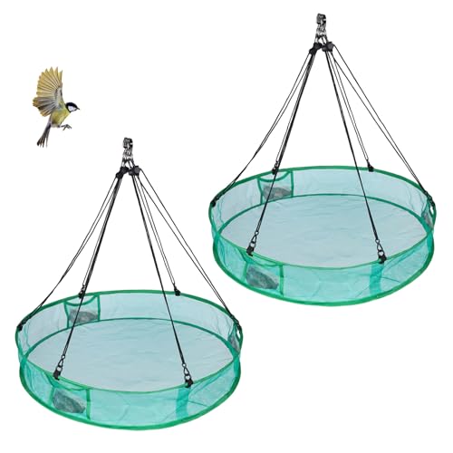 2Pcs Bird Seed Catcher for Outdoor Feeders, Bird Feeder Trays to Catch Seed, Upgraded Version Can Prevent Strong Winds. (20 inches) - style: 20 inches