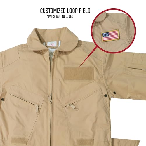 Rothco Kids Flight Suit – Pilot Coveralls – Aviator Costume Cosplay Jumpsuit for Children - color: Khaki, size: X-Large