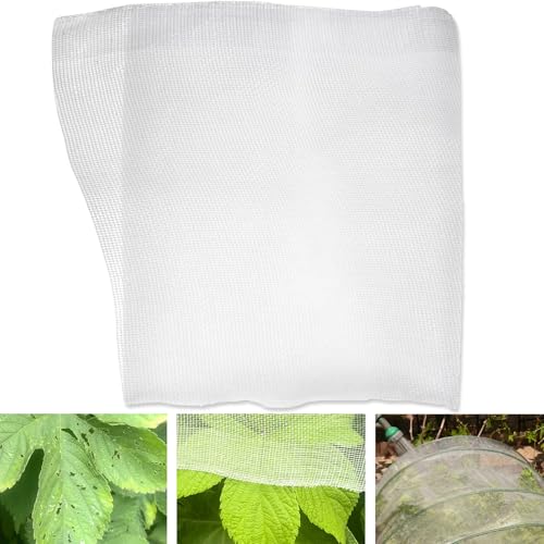 4Ft x 15FT Garden Netting, Fine Mesh Insect Netting for Plant Protection | Mosquito Bug Bird Animal Pest Barrier Netting for Garden Row Cover Raised Bed Greenhouse Vegetable Fruit Flower Tree Shrub - size: 4Ft x 15Ft