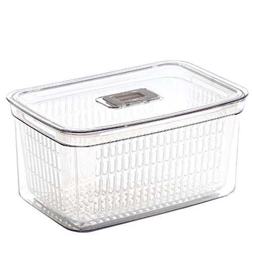 BINO | Produce Saver - 23.7 Cup/5.6L | Fridge Storage Containers for Fruits and Vegetables | Vegetable Storage with Adjustable Air Vent, Removable Basket | BPA-Free Fridge Organizers and Storage - size: 23.7 Cup